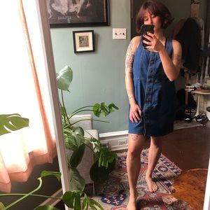 Denim Front Button Dress